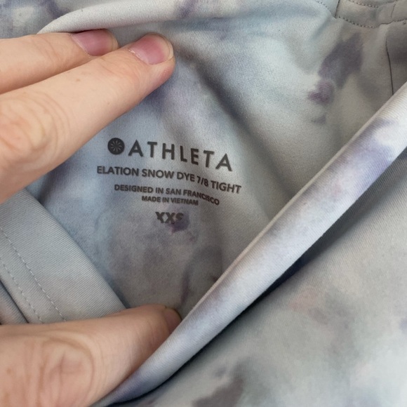 Athleta elation snow dye tie dye 7/8 tight XXS - Picture 7 of 7